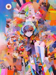 Obraz premium カラフルなコラージュ