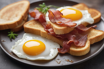 Fototapeta premium bacon and eggs