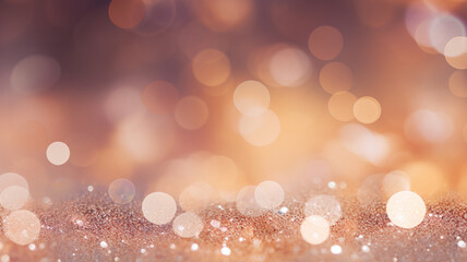 festive background with natural bokeh and bright golden lights. vintage magic background