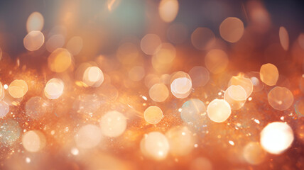 Obraz premium festive background with natural bokeh and bright golden lights. vintage magic background