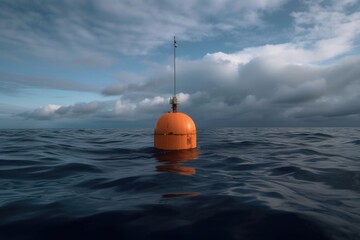 monitoring and detection buoy floating in the ocean - Powered by Adobe
