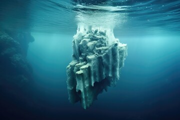 iceberg breaking apart underwater
