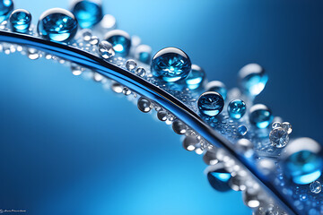 water drops on a glass