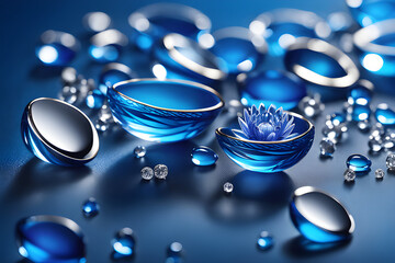 drops of water on a glass