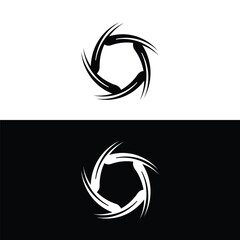 Round circular banner frames, borders . Circle vector logo