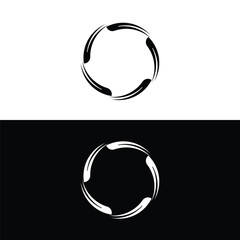 Round circular banner frames, borders . Circle vector logo