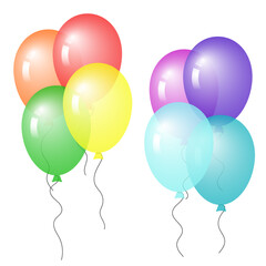 Colorful balloons collection in vector