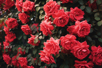 Obraz na płótnie Canvas Climbing roses close-up