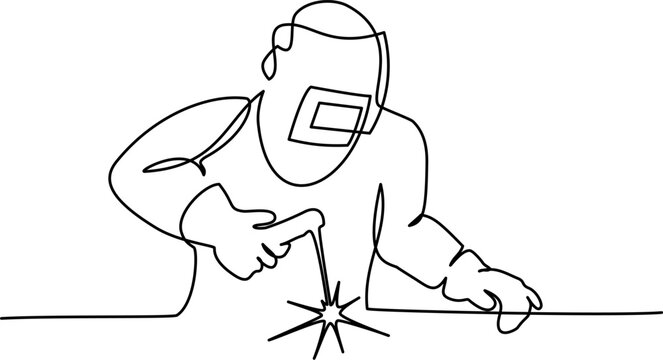 recommend clip art: Welder using welding machine in construction project