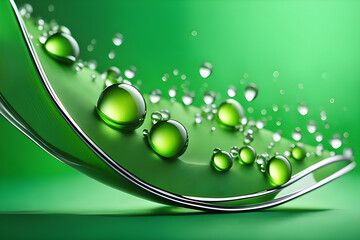 abstract green background with drops