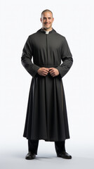 Full shot of professional looking 32 year old male. Work, job, outfit. Isolated on white background.