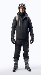 Full shot of professional looking 32 year old male. Work, job, outfit. Isolated on white background.