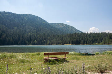 Lake Zminica in the Zminica village near Zabljak, Montenegro. The other name of the lake is Bojovic Lake.