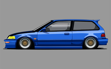 Car vector template on white background. Business sedan isolated. Vector illustration.