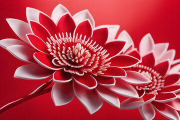 Dahlia flower isolated on white. Generative AI