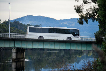 bus on a bridge in australia