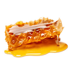 Isolated Image of Honeycomb Peas with Honey