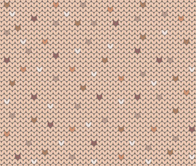 Seamless knitted texture with pattern.