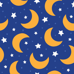 Obraz na płótnie Canvas Moons pattern. Moons background. Moon seamless pattern. Night background