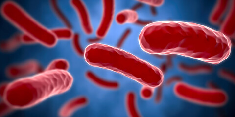 Naklejka premium Clostridium botulinum bacteria - Generative AI