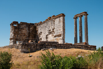 Zeus temple in the ancient city of Aizanoi in Kutahya Turkey