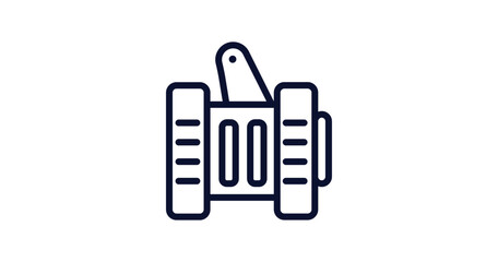 car alternator icon. Thin line car alternator icon from car parts collection. Outline vector isolated on white background. Editable car alternator symbol can be used web and mobile