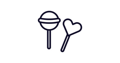 lollypop icon. Thin line lollypop icon from food collection. Outline vector isolated on white background. Editable lollypop symbol can be used web and mobile