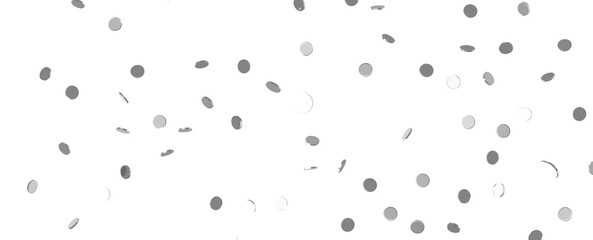 silver  Burst: Astonishing 3D Illustration of Bursting silver Confetti