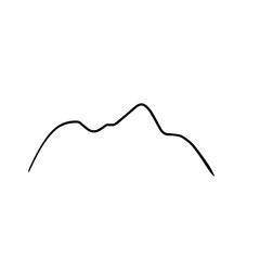 hand drawn line mountain