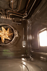 Electric oven inside view