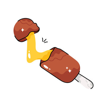 recommend clip art: Cheese corn dog doodle vector filled outline Sticker. EPS 10 file