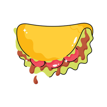 recommend clip art: Taco doodle vector filled outline Sticker. EPS 10 file