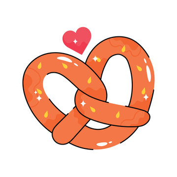 recommend clip art: Pretzel doodle vector filled outline Sticker. EPS 10 file