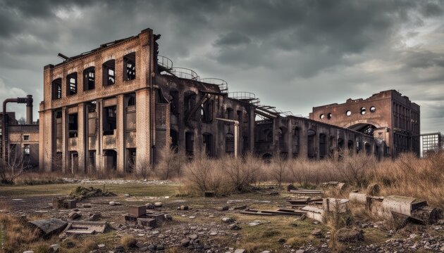 Ruins of industrial buildings