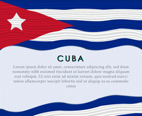 Fototapeta premium Cuba National day template