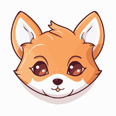 Logo vector illustration of an Kawaii Fox