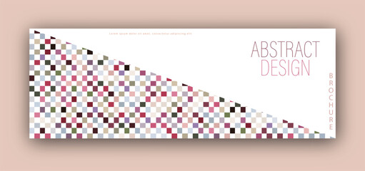 Color composition of geometric shapes. Template for creative ideas for the design of title pages, covers, books, brochures, leaflets, posters, booklets. Layout of the interior and decoration ideas