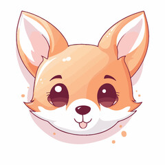 Logo vector illustration of an Kawaii Fox