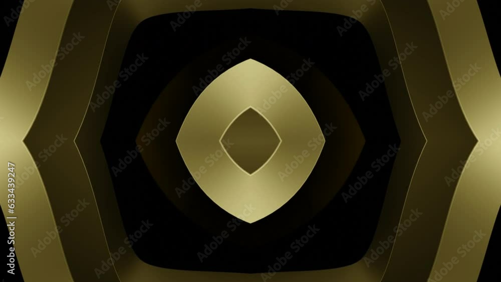 Poster hypnotic animation with moving abstract rings. design. flat bands of rings moving in hypnotic animat