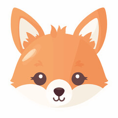 Logo vector illustration of an Kawaii Fox