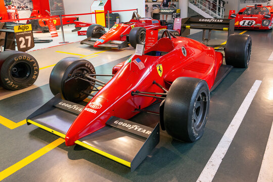 MODENA, ITALY - JULY 23, 2012: 1985 F1 Ferrari 156-85 in the Enzo Ferrari Museum in Modena, Italy.