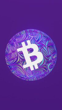 Cryptocurrency, modern with an NFT-style background and bitcoin, inspired by Technology, Business, Finance and Innovation, 3d, Animation
