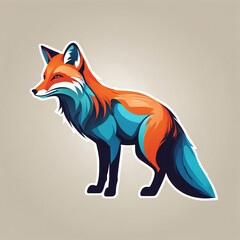 Obraz premium Fox Illustration - Vibrant colors
