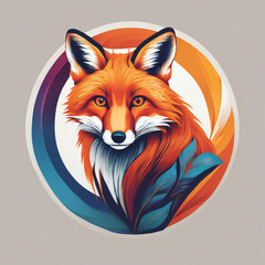 Obraz premium Fox Illustration - Vibrant colors