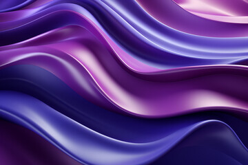 Obraz premium Abstract blue and purple liquid wavy shapes futuristic banner. Glowing retro waves. AI Generative
