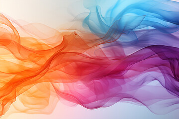 Abstract colorful, multicolored smoke spreading, bright background. AI Generative