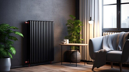 warm lounge zone with heaters generative ai