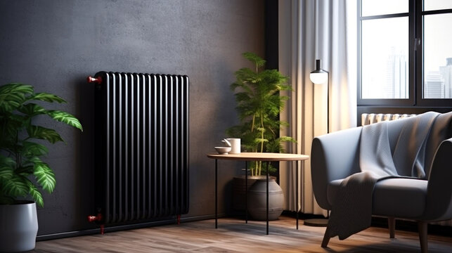 warm lounge zone with heaters generative ai