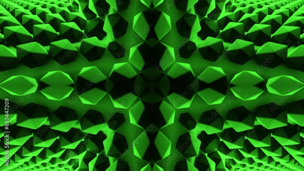 Poster animation with symmetrical moving cross pattern. design. moving cross fault with geometric triangles