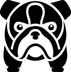 Bull dog silhouette icon